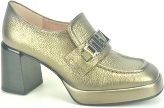 Hispanitas Moccassin Dz+Dh 5cm Pumps - Dames - Pumps - Groen - 38 EU - Leer - Schoenen