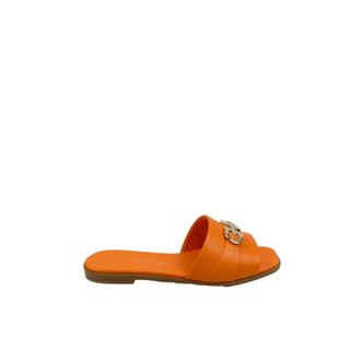 Ferragamo Oria Slippers - Dames - Sandalen - Oranje - 37 EU - Leer - Schoenen
