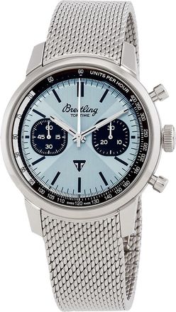 Breitling Pre-owned Breitling Top Time Chronograph Automatic Chronometer Blue Dial Mens Watch AB01764A1C1A1