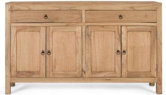 Giner&Colomer Aparador de madera maciza de mindi hecho a mano