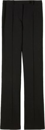 Patrizia Pepe Leg Pant - Dames - Wijde Broeken - Zwart - M - Leer - Broeken
