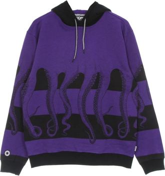 Octopus Paarse Lichtgewicht Hoodie - Heren - Hoodies - Paars - XL - Katoen - Hoodies & sweatvesten