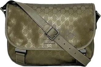 Gucci Pre-owned Canvas gucci-bags - Dames - Vintage Schoudertas - Groen - ONE Size - Vintage