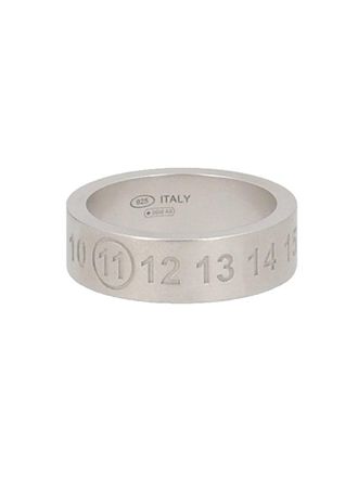 Maison Margiela Silver Numeric Minimalist Band Ring