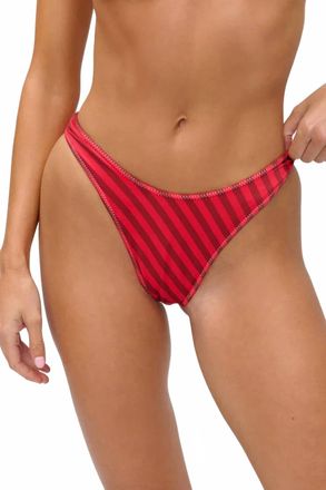 Frankies Bikinis X Jennie Dove Shine Bikini Bottom In Spring Stripe
