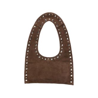 Gimaguas Mini Franca Studded Suede Shoulder Bag