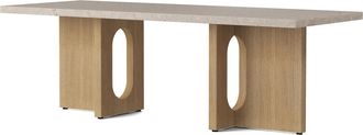 Audo Androgyne Couchtisch 120 x 45 cm, Eiche natur / Kunis Breccia sand
