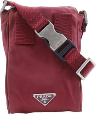 Prada Pre-owned Vintage Heuptas - Dames - Vintage Heuptassen - Rood - ONE Size - Nylon - Vintage