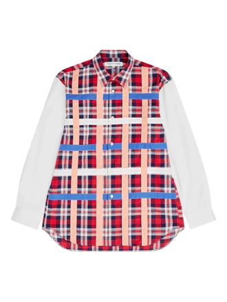 Comme Des Gar&ccedil;ons plaid-pattern shirt - Red