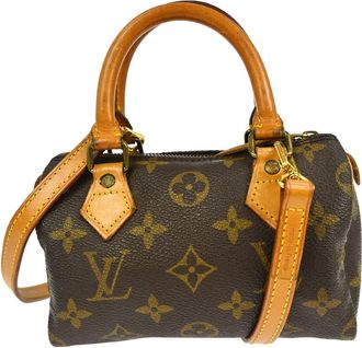 Louis Vuitton Speedy Mini Hl Handbag Monogram Canvas Brown Canvas Handbag (Pre-Owned)