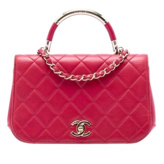 Chanel Pre-owned Carry Chic Handbag - Dames - Vintage Handtas - Roze - ONE Size - Leer - Vintage