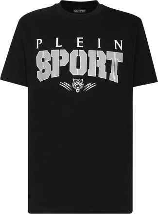 Plein Sport T-Shirt Ronde Hals - Heren - Sportshirts - Zwart - 2XL - Katoen - Fitness