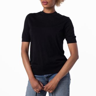 Burberry Crew-Neck Wool Knitted T-Shirt, Size XX-Small