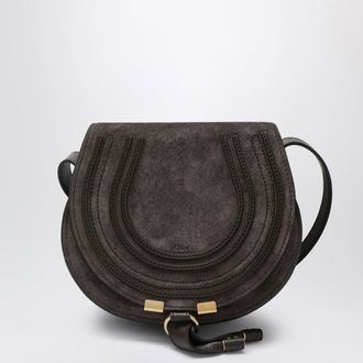 Chlo&eacute; Saddle Marcie bag in Kohl Brown suede