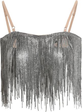 Frolov Frolov, Dames, Tops, Grijs, Maat: S Polyamide