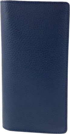 Louis Vuitton Navy Leather Long Wallet (Bi-Fold) (Pre-Owned)