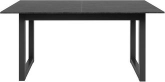 Finori Finori - Mesa de comedor rectangular extensible efecto pizarra y antracita L160-200 cm - austin