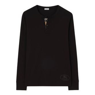 Burberry Camiseta Henley - Tops - Hombre - Negro - XL