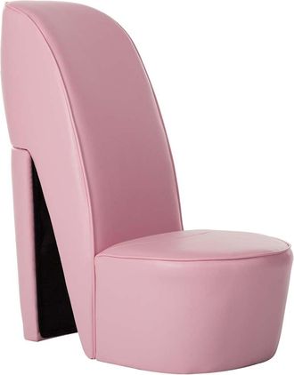 vidaXL Sill&oacute;n Con Forma De Zapato De Tac&oacute;n Cuero Sint&eacute;tico Rosa Vidaxl