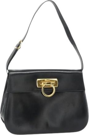 Ferragamo Pre-owned Shoulder Bags, female, Black, Size: ONE SIZE Pre-owned Shoulder Bag