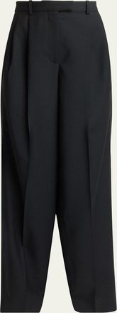 Givenchy Pleated Wool-Mohair Tuxedo Pants