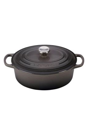 LE CREUSET Signature 2.75-Quart Oval Enamel Cast Iron Dutch Oven in Oyster at Nordstrom