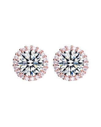 Genevive 14K Over Silver Cz Studs