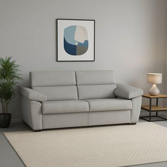 Dmora Dmora - Sof&aacute; Fijo 2 Plazas Gorreto, Sof&aacute; Lineal Para Sal&oacute;n, Acolchado, Desenfundable, Calidad 100% Made In Italy, 205x95 H100 Cm, Beige