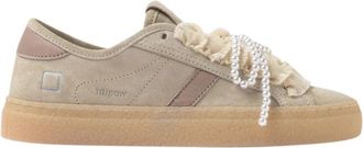 D.A.T.E. Tender Bow Sneakers - Dames - Sneakers - Beige - 36 EU - Katoen - Schoenen