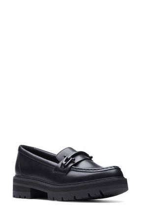 Clarks Orianna Bit Platform Loafer in Black Leather at Nordstrom Rack, Size 7