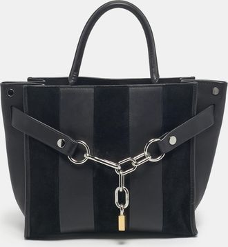 Alexander Wang Black Leather And Suede Attica Chain Tote