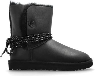 UGG W Bailey Tie Snow Boots - Dames - Winterlaarzen - Zwart - 37 EU - Wol - Schoenen