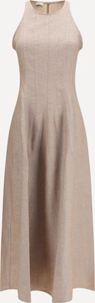 Brunello Cucinelli Abito Sparkling in twill di lino Woman L