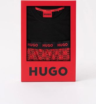 HUGO BOSS Mens HUGO Aaron Mens Short Pyjama Set - Open Red 640 - Size: XL