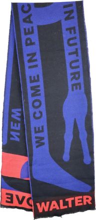 Walter Van Beirendonck New graphic-jacquard scarf - unisex - Fabric - One Size - Blue