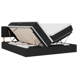 vidaXL Letto Con Contenitore Nero 180 X 200 Cm Pelle Sintetica Vidaxl