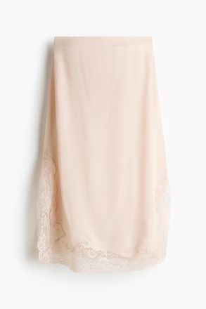 H&M Viskosejupe mit Spitze - Orange