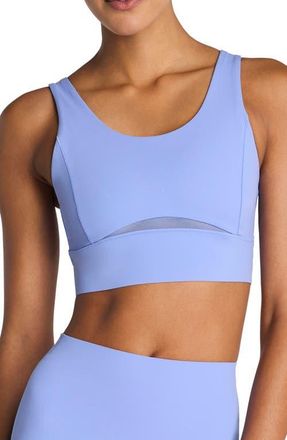 Spanx Meshery Longline Sports Bra in Hyacinth at Nordstrom, Size X-Small