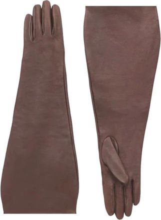 Saint Laurent Gloves, female, Brown, Size: 7 1/2 IN Gloves