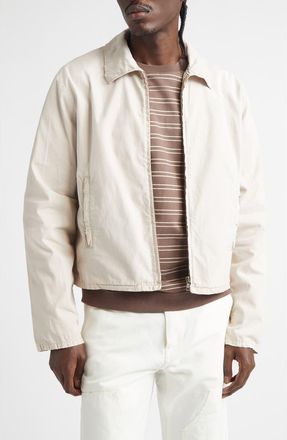 Stockholm Surfboard Club Phil Distressed Zip Jacket in Beige at Nordstrom, Size X-Large