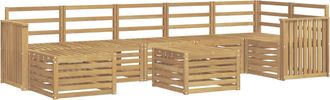 vidaXL Conjunto De Sof&aacute;s De Exterior 8 Uds. Blanco Vidaxl