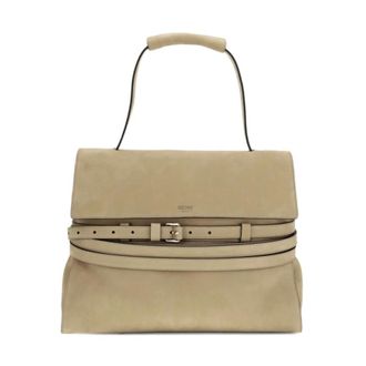 Moschino Tie Me Medium Handtas - Dames - Handtassen - Beige - ONE Size - Nylon - Tassen