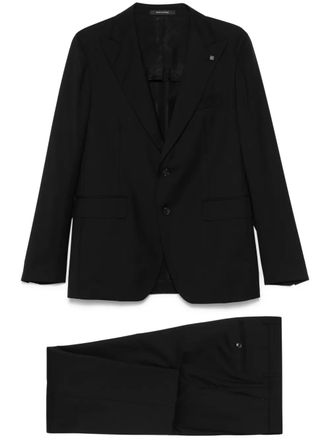 Tagliatore virgin wool suit - Black