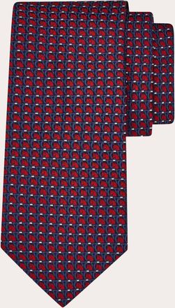 Ferragamo Men Pegasus jacquard tie Red