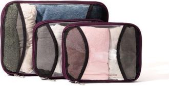Baggallini 2 Medium / 1 Large Compression Packing Cubes Travel Set in Mulberry at Nordstrom