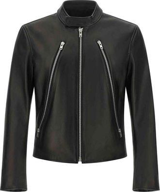 Maison Margiela 5-zip leather jacket