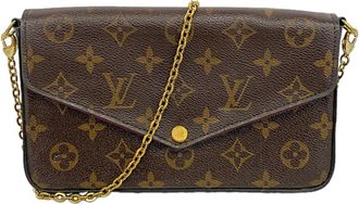 Louis Vuitton Brown Fuchsia Chain/Shoulder Wallet (Pre-Owned)