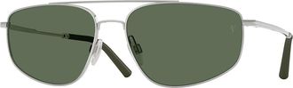 Oliver Peoples OV1361S R-14 Polarized 50369A Mens Sunglasses Silver Size 57