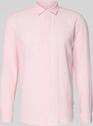 Only & Sons Slim Fit Freizeithemd aus Baumwoll-Leinen-Mix Modell CAIDENLS SOLID in Rosa, Gr&ouml;&szlig;e XXL