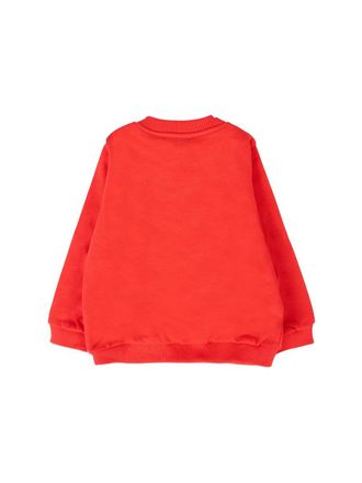 Moschino Logo Cotton Sweatshirt - Red